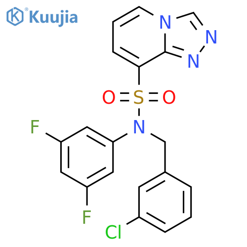 N-(3-chlorophenyl)methyl-N-(3,5-difluorophenyl)-1,2,4triazolo4,3-apyridine-8-sulfonamide structure