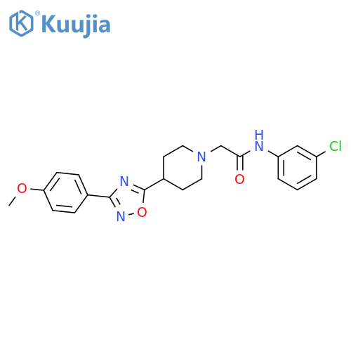 N-(3-chlorophenyl)-2-{4-3-(4-methoxyphenyl)-1,2,4-oxadiazol-5-ylpiperidin-1-yl}acetamide structure