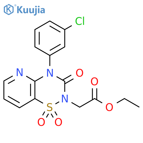 ethyl 2-4-(3-chlorophenyl)-1,1,3-trioxo-2H,3H,4H-1lambda6-pyrido2,3-e1,2,4thiadiazin-2-ylacetate structure