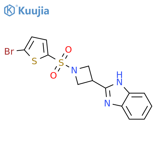 2-{1-(5-bromothiophen-2-yl)sulfonylazetidin-3-yl}-1H-1,3-benzodiazole structure