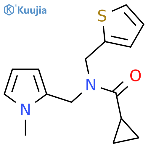 N-(1-methyl-1H-pyrrol-2-yl)methyl-N-(thiophen-2-yl)methylcyclopropanecarboxamide structure