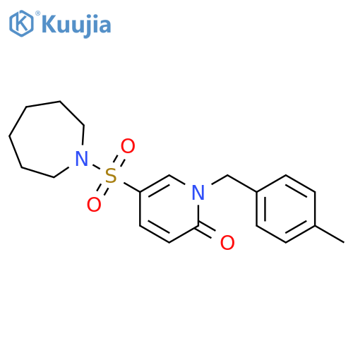 5-(azepane-1-sulfonyl)-1-(4-methylphenyl)methyl-1,2-dihydropyridin-2-one structure