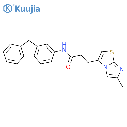N-(9H-fluoren-2-yl)-3-{6-methylimidazo2,1-b1,3thiazol-3-yl}propanamide structure