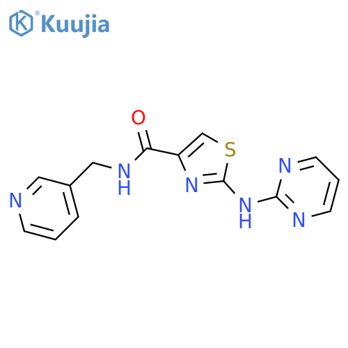 N-[(pyridin-3-yl)methyl]-2-[(pyrimidin-2-yl)amino]-1,3-thiazole-4-carboxamide structure