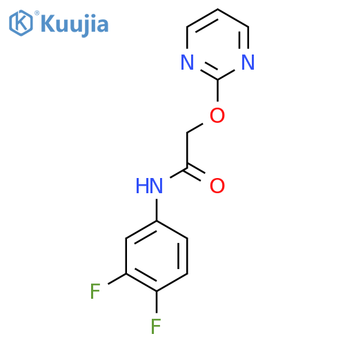 N-(3,4-difluorophenyl)-2-(pyrimidin-2-yloxy)acetamide structure