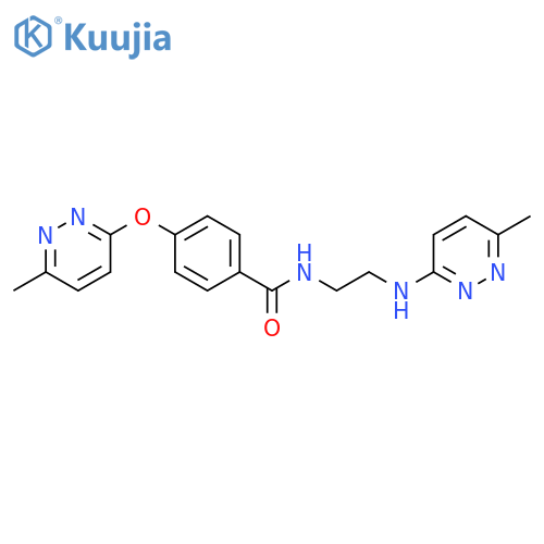 N-{2-(6-methylpyridazin-3-yl)aminoethyl}-4-(6-methylpyridazin-3-yl)oxybenzamide structure