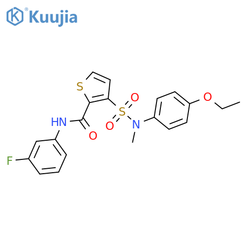 3-[(4-ethoxyphenyl)(methyl)sulfamoyl]-N-(3-fluorophenyl)thiophene-2-carboxamide structure