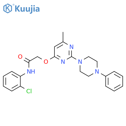 N-(2-chlorophenyl)-2-{[6-methyl-2-(4-phenylpiperazin-1-yl)pyrimidin-4-yl]oxy}acetamide structure