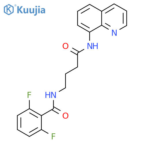 4-(2,6-difluorophenyl)formamido-N-(quinolin-8-yl)butanamide structure