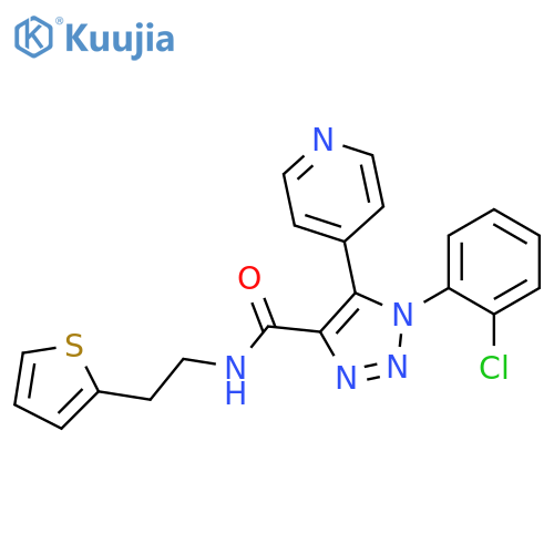1-(2-chlorophenyl)-5-(pyridin-4-yl)-N-[2-(thiophen-2-yl)ethyl]-1H-1,2,3-triazole-4-carboxamide structure