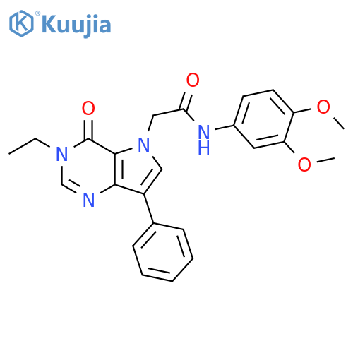 N-(3,4-dimethoxyphenyl)-2-{3-ethyl-4-oxo-7-phenyl-3H,4H,5H-pyrrolo[3,2-d]pyrimidin-5-yl}acetamide structure
