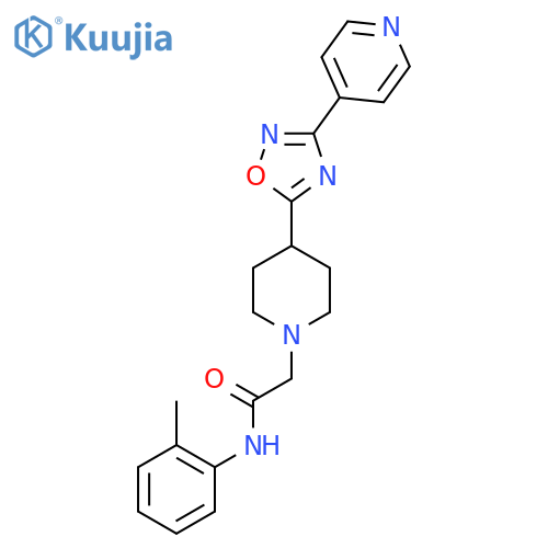 N-(2-methylphenyl)-2-{4-3-(pyridin-4-yl)-1,2,4-oxadiazol-5-ylpiperidin-1-yl}acetamide structure