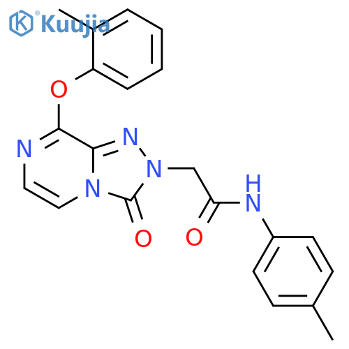 2-[8-(2-methylphenoxy)-3-oxo-2H,3H-[1,2,4]triazolo[4,3-a]pyrazin-2-yl]-N-(4-methylphenyl)acetamide structure