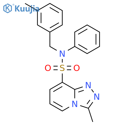3-methyl-N-(3-methylphenyl)methyl-N-phenyl-1,2,4triazolo4,3-apyridine-8-sulfonamide structure