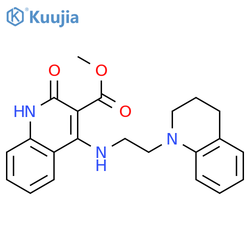 methyl 2-oxo-4-{[2-(1,2,3,4-tetrahydroquinolin-1-yl)ethyl]amino}-1,2-dihydroquinoline-3-carboxylate structure
