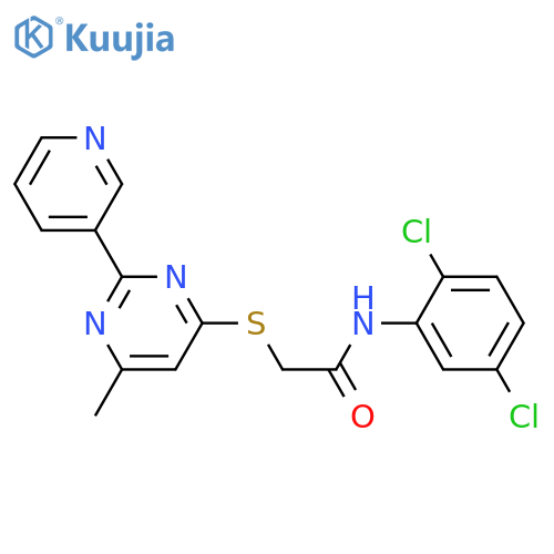 N-(2,5-dichlorophenyl)-2-{[6-methyl-2-(pyridin-3-yl)pyrimidin-4-yl]sulfanyl}acetamide structure