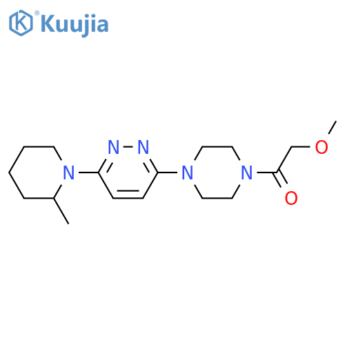 2-methoxy-1-{4-[6-(2-methylpiperidin-1-yl)pyridazin-3-yl]piperazin-1-yl}ethan-1-one structure