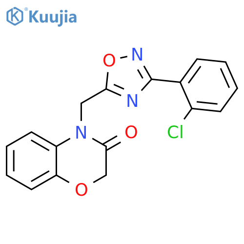 4-{[3-(2-chlorophenyl)-1,2,4-oxadiazol-5-yl]methyl}-3,4-dihydro-2H-1,4-benzoxazin-3-one structure