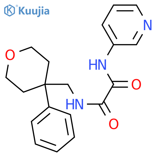 N-(4-phenyloxan-4-yl)methyl-N'-(pyridin-3-yl)ethanediamide structure