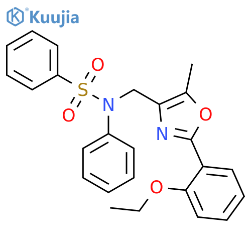 N-{[2-(2-ethoxyphenyl)-5-methyl-1,3-oxazol-4-yl]methyl}-N-phenylbenzenesulfonamide structure