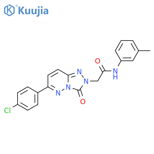 2-6-(4-chlorophenyl)-3-oxo-2H,3H-1,2,4triazolo4,3-bpyridazin-2-yl-N-(3-methylphenyl)acetamide structure