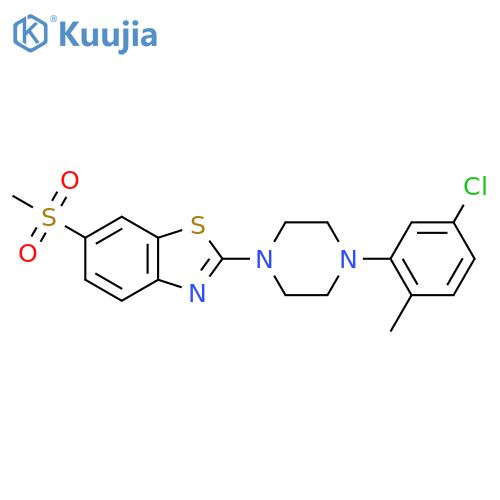 2-4-(5-chloro-2-methylphenyl)piperazin-1-yl-6-methanesulfonyl-1,3-benzothiazole structure