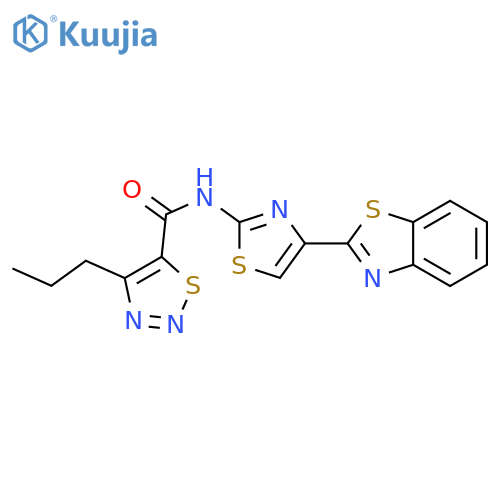 N-4-(1,3-benzothiazol-2-yl)-1,3-thiazol-2-yl-4-propyl-1,2,3-thiadiazole-5-carboxamide structure