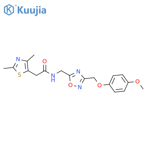 2-(2,4-dimethyl-1,3-thiazol-5-yl)-N-({3-(4-methoxyphenoxy)methyl-1,2,4-oxadiazol-5-yl}methyl)acetamide structure