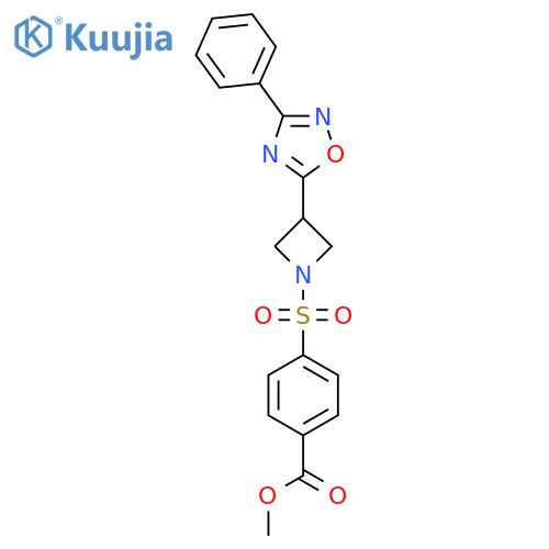 methyl 4-{[3-(3-phenyl-1,2,4-oxadiazol-5-yl)azetidin-1-yl]sulfonyl}benzoate structure