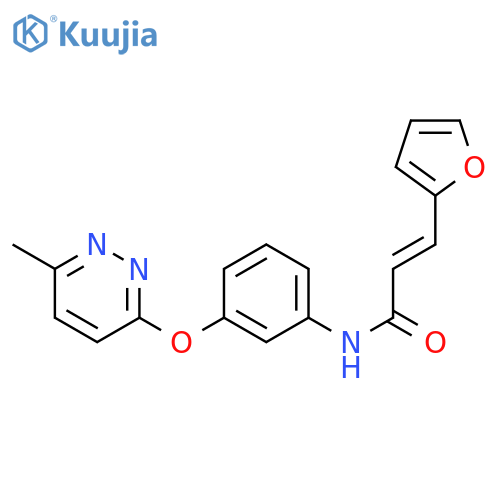 (2E)-3-(furan-2-yl)-N-{3-(6-methylpyridazin-3-yl)oxyphenyl}prop-2-enamide structure