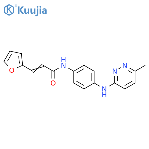 (2E)-3-(furan-2-yl)-N-{4-(6-methylpyridazin-3-yl)aminophenyl}prop-2-enamide structure