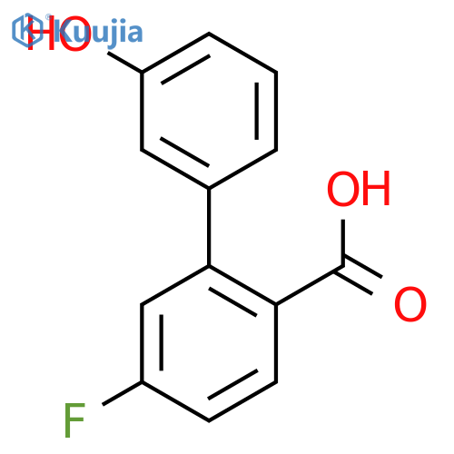 4-Fluoro-2-(3-hydroxyphenyl)benzoic acid structure