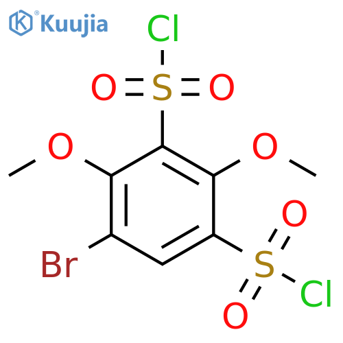 5-bromo-2,4-dimethoxybenzene-1,3-disulfonyl dichloride structure