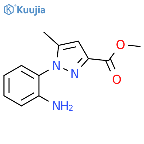 methyl 1-(2-aminophenyl)-5-methyl-1H-pyrazole-3-carboxylate structure