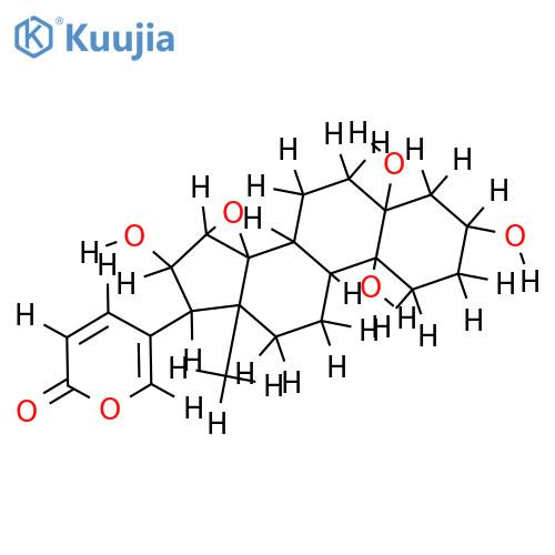 (3beta,5beta,15beta,16beta)-14,15-epoxy-3,5,10,16-tetrahydroxyl-19-norbufa-20,22-dienolide structure