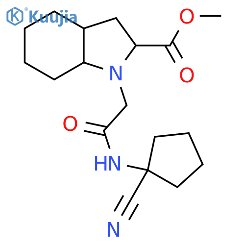 methyl 1-{[(1-cyanocyclopentyl)carbamoyl]methyl}-octahydro-1H-indole-2-carboxylate structure