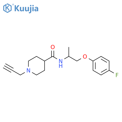 4-Piperidinecarboxamide, N-[2-(4-fluorophenoxy)-1-methylethyl]-1-(2-propyn-1-yl)- structure
