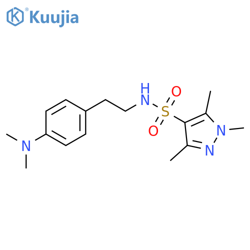 N-{2-[4-(dimethylamino)phenyl]ethyl}-1,3,5-trimethyl-1H-pyrazole-4-sulfonamide structure