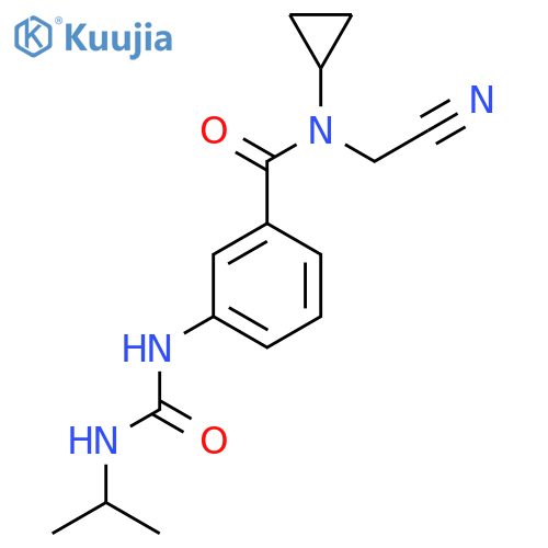 N-(cyanomethyl)-N-cyclopropyl-3-{[(propan-2-yl)carbamoyl]amino}benzamide structure