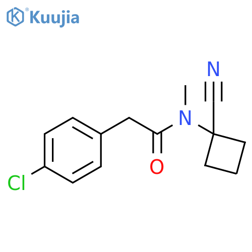 2-(4-chlorophenyl)-N-(1-cyanocyclobutyl)-N-methylacetamide structure