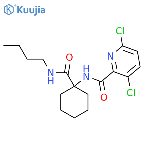 N-[1-(butylcarbamoyl)cyclohexyl]-3,6-dichloropyridine-2-carboxamide structure