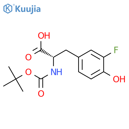 N-BOC-3-FLUORO-L-TYROSINE structure