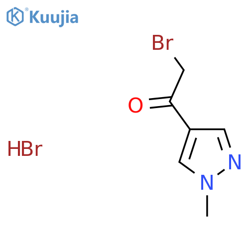 2-bromo-1-(1-methyl-1H-pyrazol-4-yl)ethan-1-one hydrobromide structure