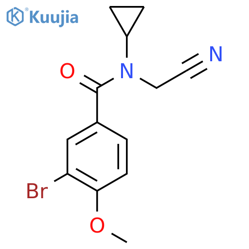 3-bromo-N-(cyanomethyl)-N-cyclopropyl-4-methoxybenzamide structure