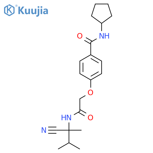 4-{[(1-cyano-1,2-dimethylpropyl)carbamoyl]methoxy}-N-cyclopentylbenzamide structure