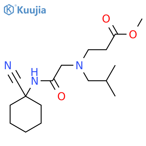 Methyl 3-({[(1-cyanocyclohexyl)carbamoyl]methyl}(2-methylpropyl)amino)propanoate structure