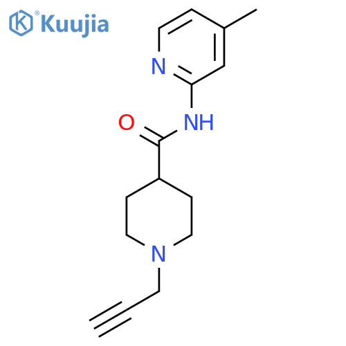N-(4-methylpyridin-2-yl)-1-(prop-2-yn-1-yl)piperidine-4-carboxamide structure