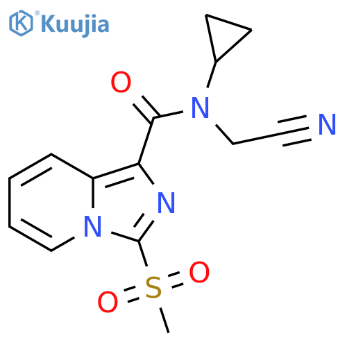 N-(cyanomethyl)-N-cyclopropyl-3-methanesulfonylimidazo[1,5-a]pyridine-1-carboxamide structure