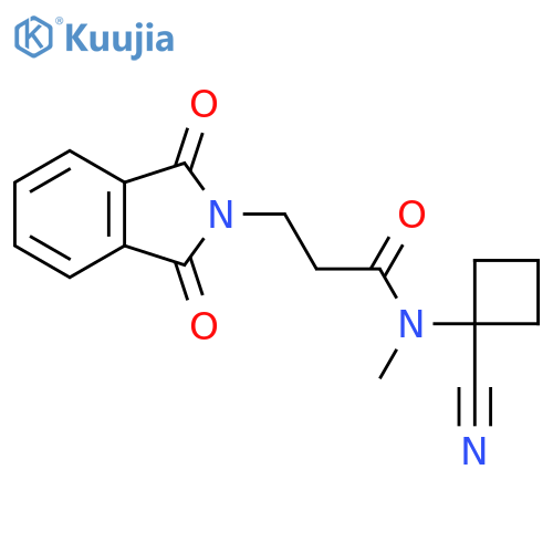 N-(1-cyanocyclobutyl)-3-(1,3-dioxo-2,3-dihydro-1H-isoindol-2-yl)-N-methylpropanamide structure