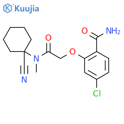 4-Chloro-2-{[(1-cyanocyclohexyl)(methyl)carbamoyl]methoxy}benzamide structure